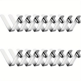 Resim 16 adet Paslanmaz Çelik V-Spring Klipsi, 6mm/0.23inch - Mobilya, Dolaplar, Çekmeceler için İdeal - Dayanıklı Metal Yapı, Mobilya Donanımı|V Şekilli Klips|Dayanıklı Yapı, Dolap Donanımı 