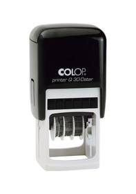 Resim Colop Q30 Tarih Kaşe Tr Siyah Kasa Mavi Keçe - 30 x 30 MM 
