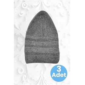 Resim Uniquetrenders 3'lü Kadife Takke Kaliteli Namaz Takkesi Gri 