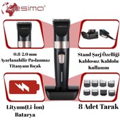 Resim Lesima Ls-1000 Ninja Saç Sakal Kesme Makinesi Profesyonel Titanyum Bıçak 