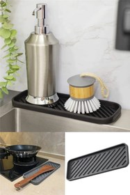 Resim Kırcı Store Silikon Yağdanlık Yağlık Standı Yağdanlık Altlığı / Çok Amaçlı Organizer Sunumluk Yağdanlık 23x10 Cm 