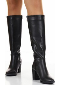 Resim Luanda Siyah Kadın Deri Çizme Siyah 