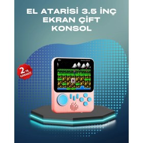 Resim Derin Stok 3.5 Inç LCD Ekranlı 666 Oyunlu Taşınabilir Oyun Konsolu 