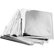 Resim 210 Cm 160 Cm Cep Acil Durum Battaniyesi Su Geçirmez Termal Folyo Alüminyum Silver 210x160cm 