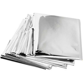 Resim 210 Cm 160 Cm Cep Acil Durum Battaniyesi Su Geçirmez Termal Folyo Alüminyum Silver 210x160cm 