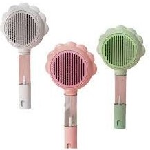 Resim SprayGroom Basmalı Telli Su Sprey Hazneli Hayvan Fırçası 