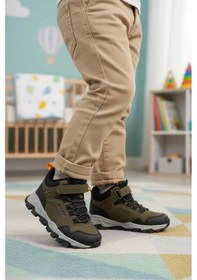 Resim Cool Haki Gri Cırtlı Erkek Çocuk Outdoor Bot Çok Renkli 