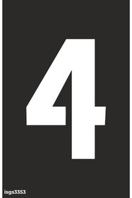 Resim isgtabelam 13x20 Cm/kompozit / Dört (4) Rakamı Boyama Şablonu 