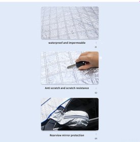 Resim Fortunelane Kış Araç Cam Örtüsü, Manyetik Sürdürücü, Güneş Engeli, Isı Yalıtımı, Gece Reflektör Şeritli, Yeşil 2 Koltuklu Model 9 