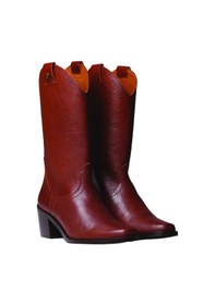 Resim Camel Bot Kadın Ubeda Toni Pons Leather Cowboy Ankle Boots Wıth Heel kahverengi 