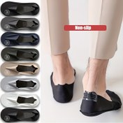 Resim 8 Çift Erkek Yaz Rahat Kaymaz Çorap - Nefes Alabilen Polyester Karışımı, Kaymaz, Görünmez, Kısa Çoraplar Günlük ve Açık Hava Giyim için - Siyah, Gri, Mavi, Deniz Uçaklı, Kahverengi, Gri (Aile, Arkadaşlar, İş Arkadaşları için Hediye), Günlük Giyim Çorapları | Rahat Ayakkabılar | Örgü Tekstürü 