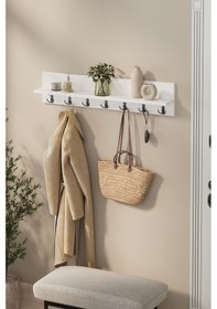 Resim Bofigo Portmanto Duvar Askılığı Elbise Askılığı Yıldız Beyaz 91 Cm Beyaz 