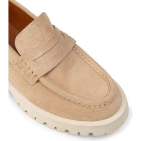 Resim Deery Kadın Hakiki Süet Bej Loafer Ayakkabı - 02034ZBEJC01 