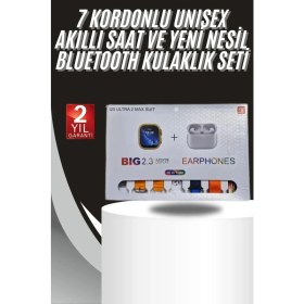 Resim Astraltech 9 Ultra Akıllı Saat 49MM 2inç Ekran 7 Kordonlu ve Bluetooth Kulaklık 