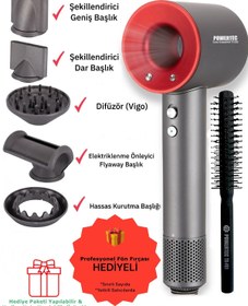 Resim Powertec TR-3333 İyonizerli 5 Fonksiyon Plazma Saç Kurutma & Fön Makinesi 