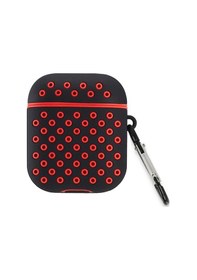 Resim Newface Apple Uyumlu AirPods 2 2.nesil Spor Delikli Kılıf - Siyah-kırmızı 