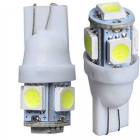 Resim T10 Led Ampul 5 Çipli Beyaz 12 Volt 