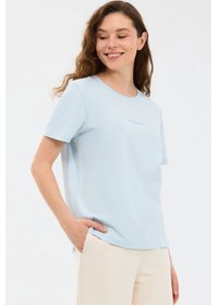 Resim Skechers Essential Kadın Tişört Mavi 