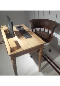 Resim Irfansırrı Doğal Ahşap Çekmeceli Çalışma Masası 