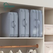 Resim DYWMM 1pc Seyahat için Paket Küpleri - Çift Katlı Bavul Organizer Çantaları - Alan Tasarrufu Seyahat Depolama ve Organizer Çantaları - Sıkıştırma Organizer Bölünmüş Çanta, Hafif Zipper, Giysiler, Alt Yatak Depolama için 