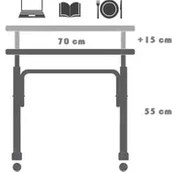 Resim Vivense Yükseklik Ayarlı Laptop Sehpası, Atlantik Çam, 70X40 
