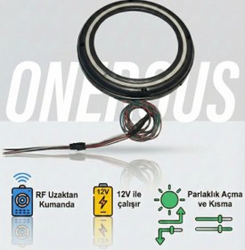 Resim Onerous Özel Üretim Dokunmatik Kumandalı 20 CM İçi boş Neon Işıklı Midrange Hoparlör Kapağı 1 Takım (2 Adet) 