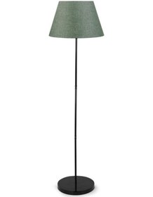 Resim Metal Lambader Siyah Ayak Abajur Yeşil Kumaş Şapka Ml740 