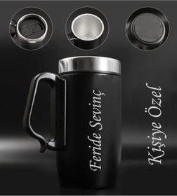 Resim Genel Markalar Kişiye Özel 280 ML Kulplu Çelik Bardak Termos 