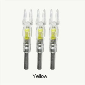 Resim Sarı Stil Otomatik Olarak Aydınlık Yüksek Li Av Çekimi Uygun Ok Mili Işıklı Yay LED Parlayan Ok Nock Kuyruk # (Yurt Dışından) 