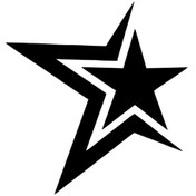 Resim Yıldız İçinde Yıldız - Araç, Oto, Laptop, Duvar Uyumlu Sticker 50 50 Cm 