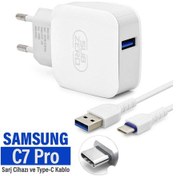 Resim Samsung Galaxy Uyumlu C7 Pro Sm-c7010 Şarj Aleti Ve Type-c Kablo 