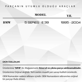 Resim DNC Auto Part Bmw 5 Serisi E39 Için Yan Perde Tutma Klipsi 