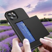 Resim Iphone 15 Pro Max / 14Pro / 13 / 12 / 11 / X / Xs / Xr / Xs MAX / 7 / 8 / SE 2022 2020 için Çekim Kart Çantası, Iphone 15 15Pro 15Plus 15Promax 14Pro 14Plus 13Pro 12Pro X XS XR 7 8 Plus SE2 SE3 için Kart Yuvalı Kılıf, Iphone13 Pro Max için Fonksiyonel Kılıf 
