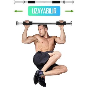 Resim Telvesse Süngerli Krom Kapı Barfiksi - 80 - 130 CM 