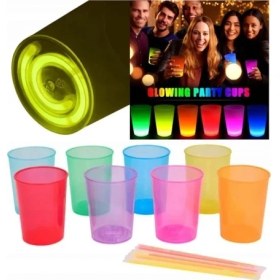 Resim Alvo Store Karanlıkta Yanan Mega Glow Bardaklar 8 Adet 