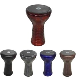 Resim Döküm Darbuka Desenli Bordo Dddwrd 