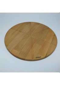 Resim Tondo Ahşap Pizza Kesme Tahtası Ahşap 