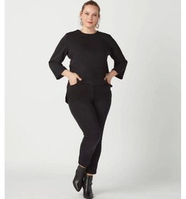Resim Moda Berray P001s Düz Renk Tam Kalıp Dar Paça Kot Pantolon Siyah Siyah 