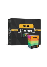 Resim Silka Corner Neon Silgi 5 Renk 10 Lu Paket 30 Lu Stand 