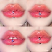 Resim SENLANSP 1/4 adet Sevimli Kelebek Nal Dudağı Yüzükleri - Paslanmaz Çelik, Kadınlar için Çok Fonksiyonlu Vücut Piercing Takıları 