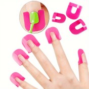 Resim 26 adet/paket Yeniden Kullanılabilir Yumuşak Plastik Oje Kalıpları, Kir Tutmaz Oje Koruma Araçları, Başlangıç Seviyesi Nail Art Araçları 