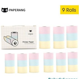 Resim Yaozixa Paperang P1/p2/p2s Uyumlu Renkli Termal Yazıcı Kağıdı - 9 Adet 57x30mm Güneşin Renkleri Paketi Diğer 