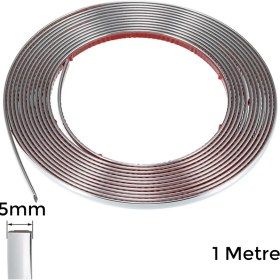 Resim Yapiskanli Nikelaj Serit Bant Cita 5mm 1 Metre Krom 