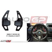 Resim Bmw F32 F33 F36 M Direksiyon F1 Vites Kulakçık Paddle Shift Siyah (489325430) 