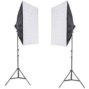 Resim Rabsev Softbox 50x70 CM Tek Duylu Sürekli Işık Youtube Video Ve Fotoğraf Çekimi 2'li Set 