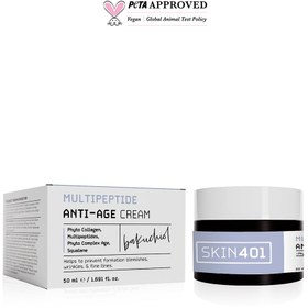 Resim Skin401 Multipeptit Bakuchiol (Vegan Retinol) Yaşlanma ve Kırışıklık Karşıtı Krem 50ml 