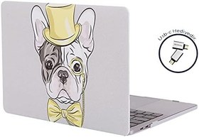 Resim McStorey Macbook Air M1 Kılıf 13 inç Uyumlu Sert Kapak Koruyucu Lazer Baskı Hayvan Dostları TouchID M1 Air A2337 A2179 A1932 Sarı 