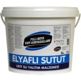 Resim Filli Boya Elyaflı Sutut 20 kg Beyaz Renkli Yüksek Performanslı Su Yalıtım Malzemesi 