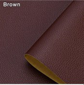 Resim Kendinden Yapışkanlı Deri Tamir Yama Bandı Kendinden Yapışkanlı Ev Dıy Düzeltme Brown 50cm X 68cm 
