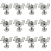 Resim 12x Güneş Paneli Montaj Braketi Kelepçesi Fotovoltaik Destek Güneş Sistemi Aksesuarları - Boyut: 45 Mm - Hy 